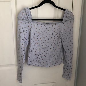 Square neck Floral Longsleeve